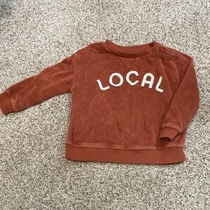 Rust Red/Orange 'Local' Sweatshirt by Little Co. by Lauren Conrad size 6 months